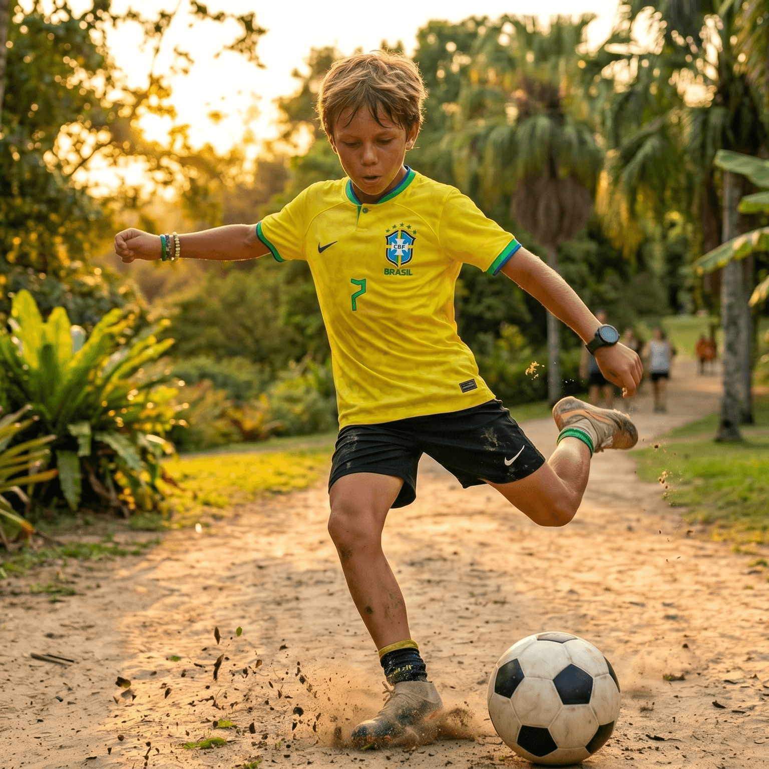 Adolescente praticando esporte